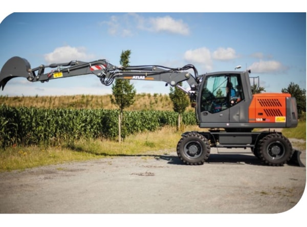 Excavator pe roti Atlas 155W (stoc Germania) de vanzare